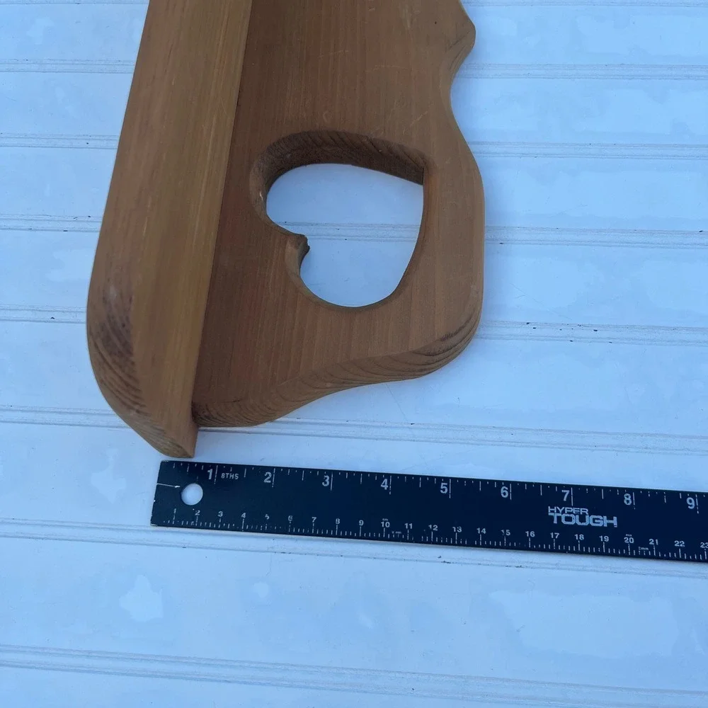 Vintage Rustic Wood Wall Shelf Heart Cutouts Farmhouse Display Ledge 18 Inch